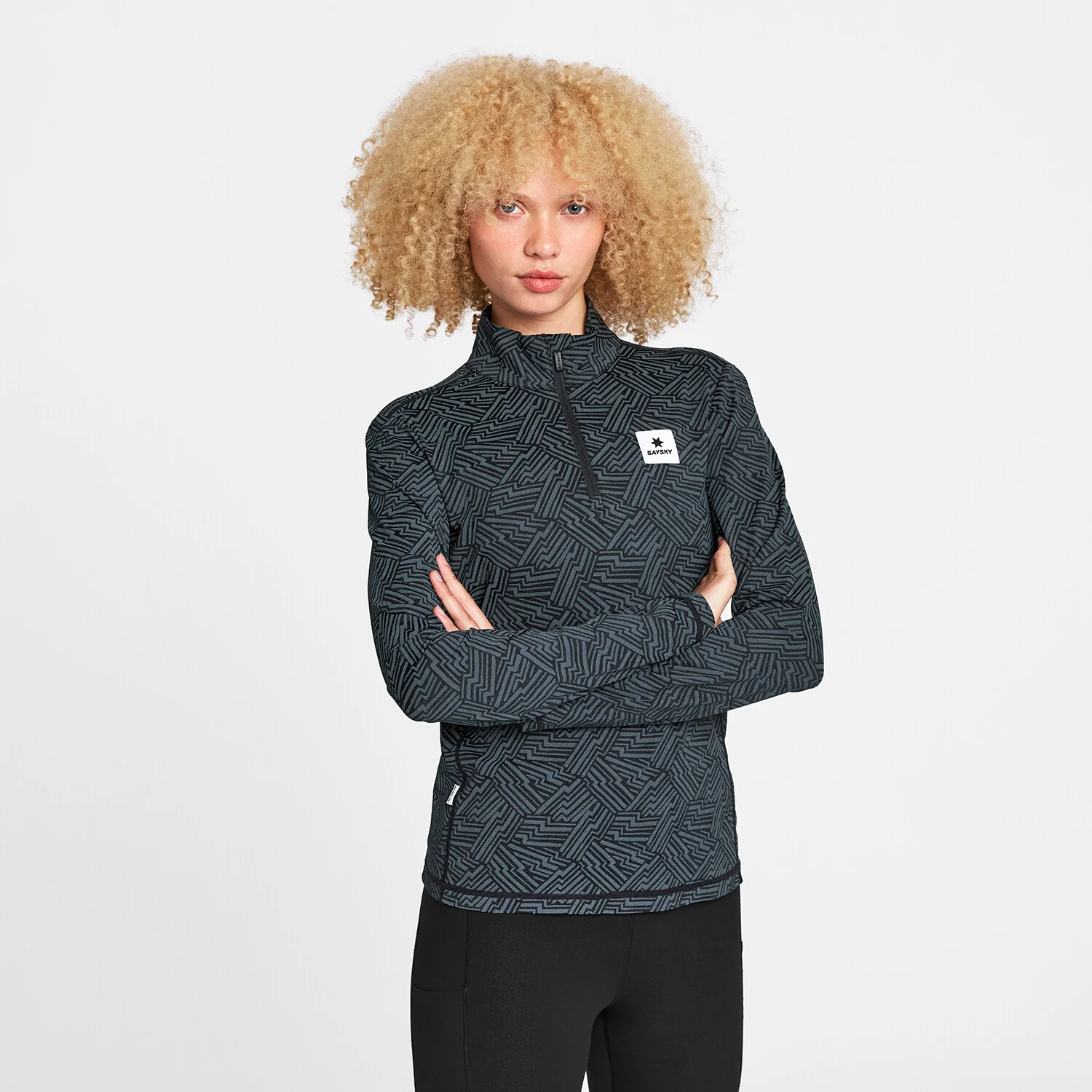 Reflective Pace Half Zip Long Sleeve - Image 2